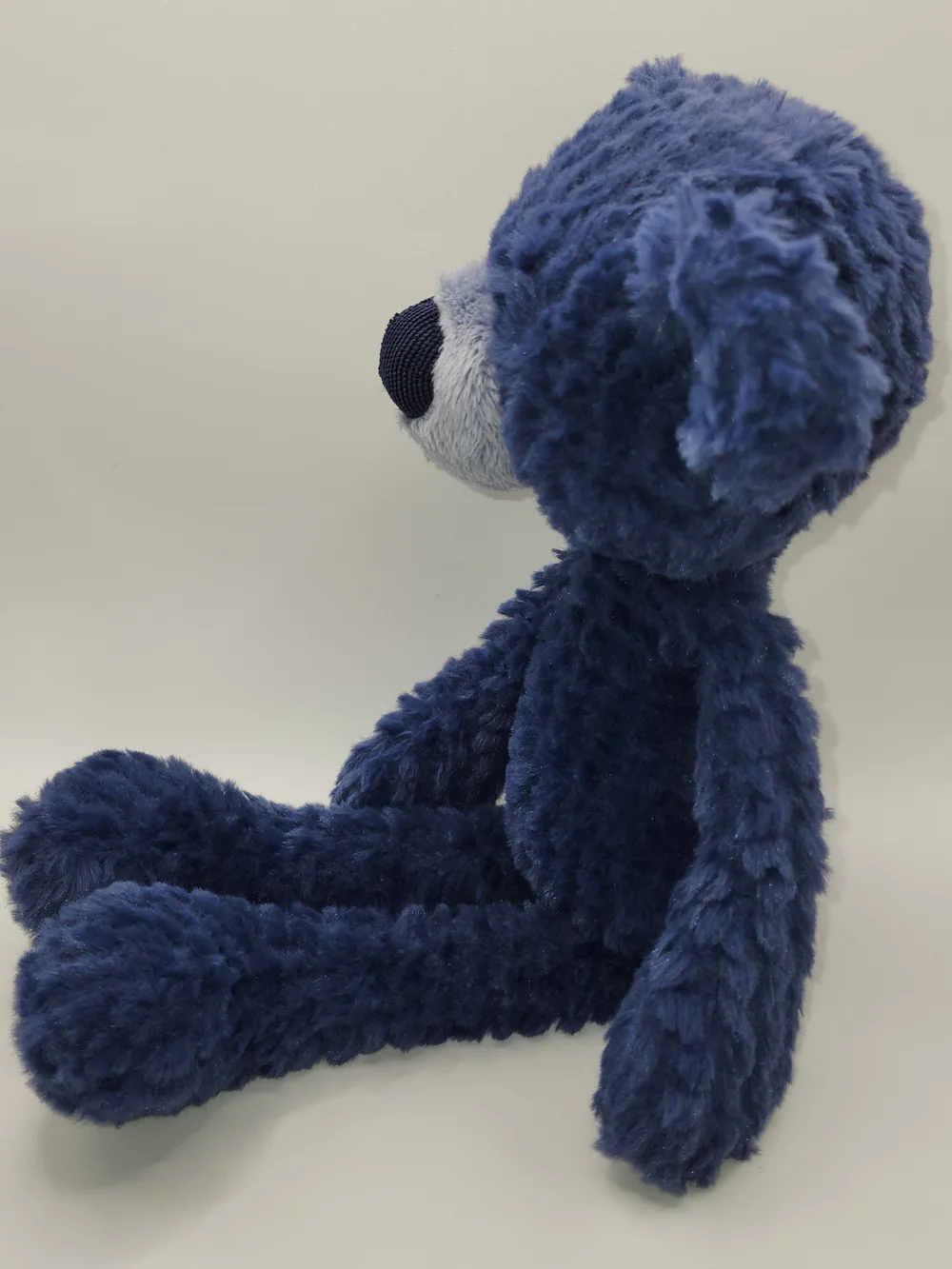 GUND Toothpick Ripple Blue Teddy Bear Slender Textured Fur Plush Toy 15 inch